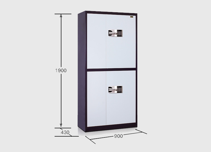 通雙節(jié)保密文件柜，鋼制文件柜